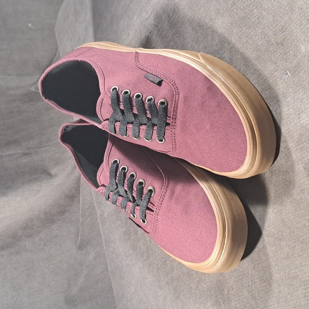 Vans Authentic Catawaba Grape Gum Burgundy Lace Up Canvas Sneakers NEAR NEW- 13